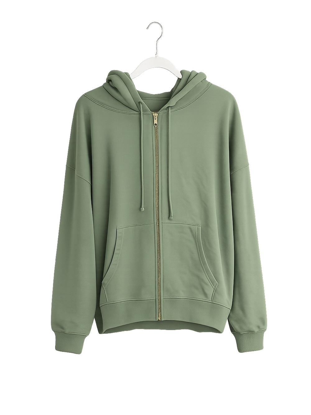 TWO J. Crew UNIVERSITY TERRY ZIP-UP HOODIES (Pale Cypress & Adobe Clay) - Picture 3 of 8